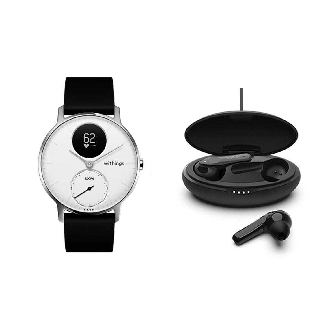 Withings Steel HR Smartwatch + Belkin SOUNDFORM Move