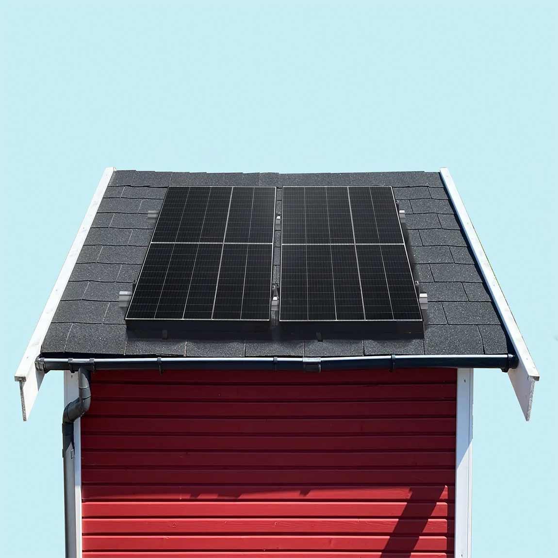 priwatt priShed Duo - Gartenhaus Solarkraftwerk