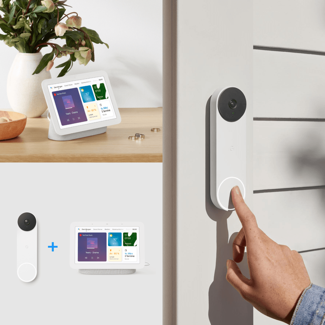 Google Nest Doorbell (mit Akku) + Google Nest Hub (2. Generation) - Social Lifestyle Catalog