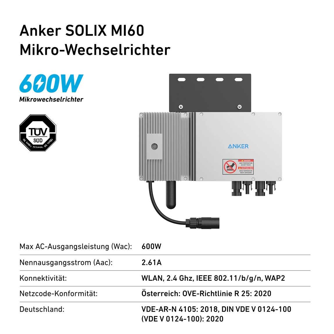 Anker SOLIX RS40P Balkonkraftwerk Einzelset - Schwarz_Wechselrichter