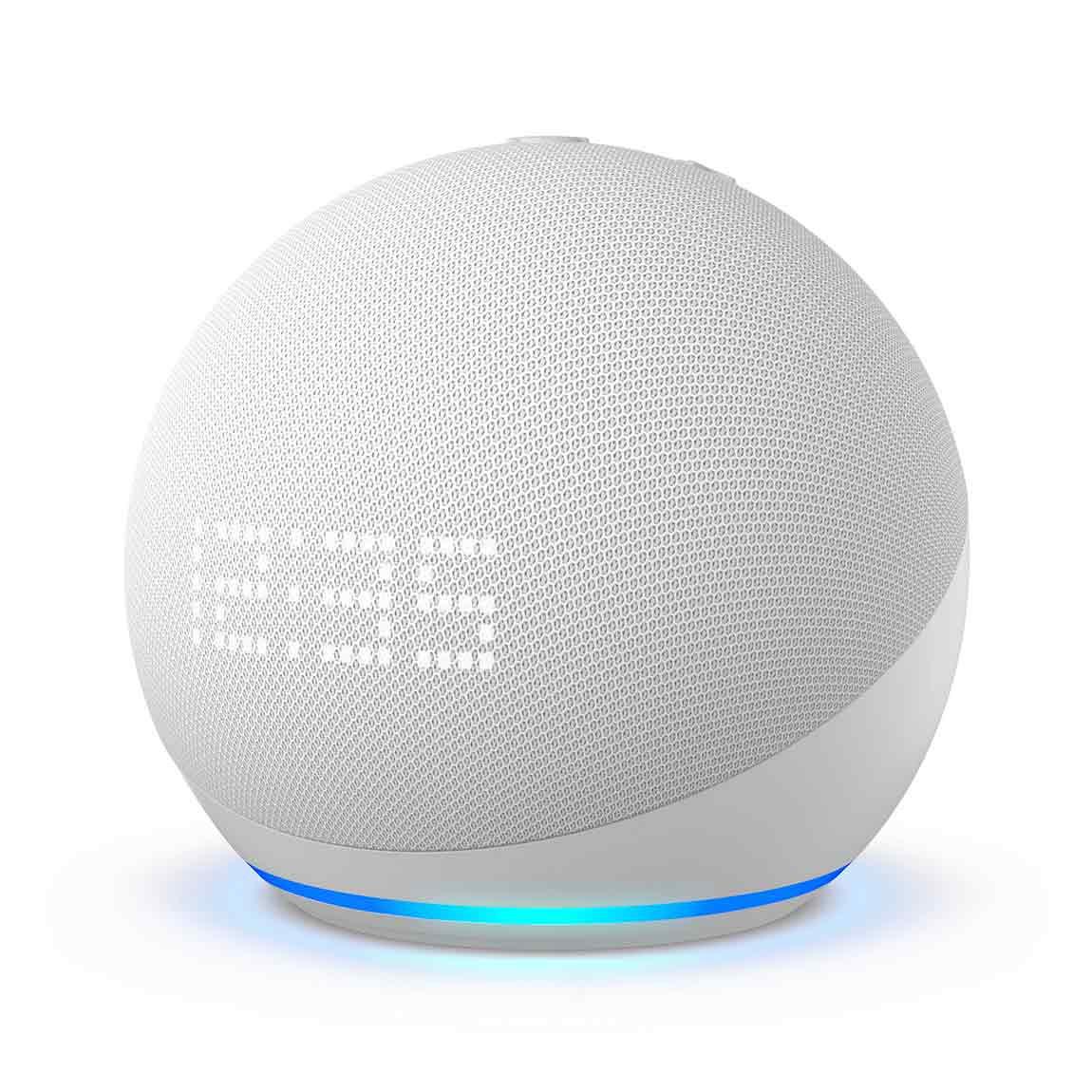 Amazon Echo Dot | (5th Gen) Smart Lautsprecher mit Uhr und Alexa - Weiß_schräg