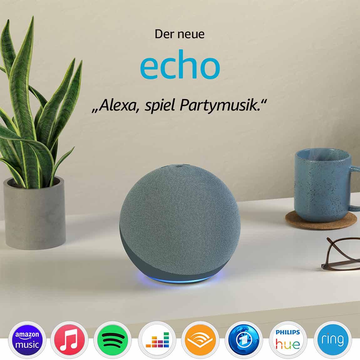 Amazon Echo | (4th Gen) Smart Lautsprecher mit Alexa - Twilight Blue_Lifestyle_3