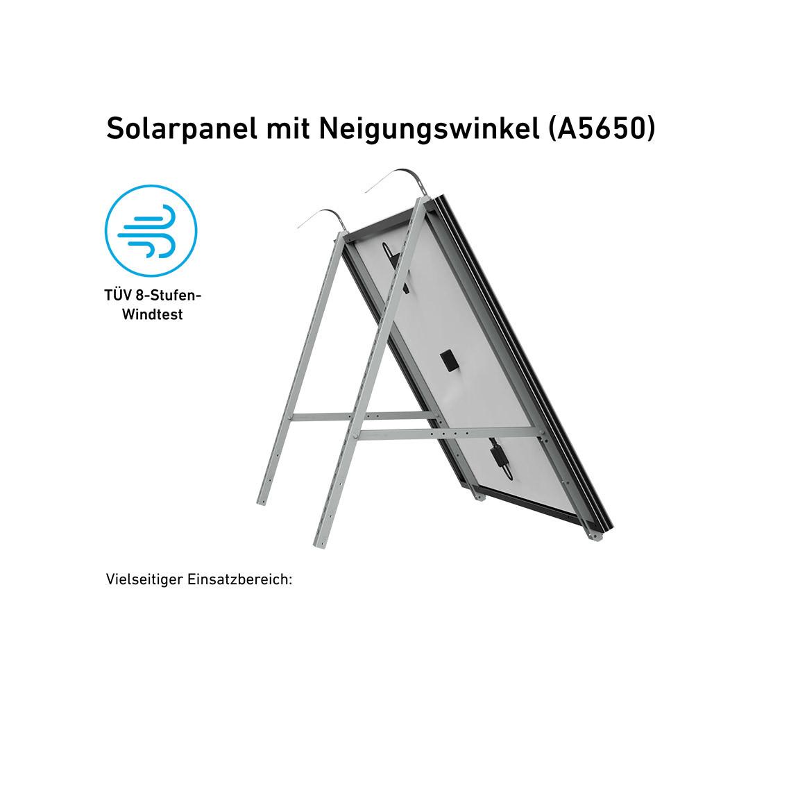 Anker SOLIX RS40P Balkonkraftwerk Set für Neigungsmontage - Schwarz_Neigungswinkel