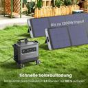 UGREEN Tragbare Powerstation Solargenerator LiFePO4-Batterie - 2048Wh - Grau_solar