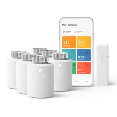 tado° Smartes Heizkörper-Thermostat Starter Kit V3+ mit 6 Thermostaten & Bridge zur Einzelraumsteuerung