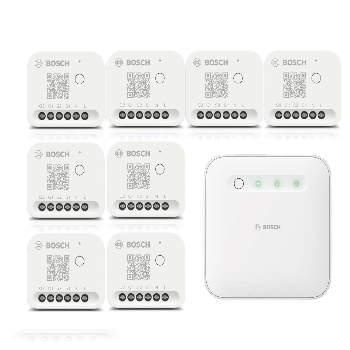 Bosch Smart Home - Starter Set Licht-/ Rollladensteuerung mit 8 Unterputz-Aktoren (Gen. 2)