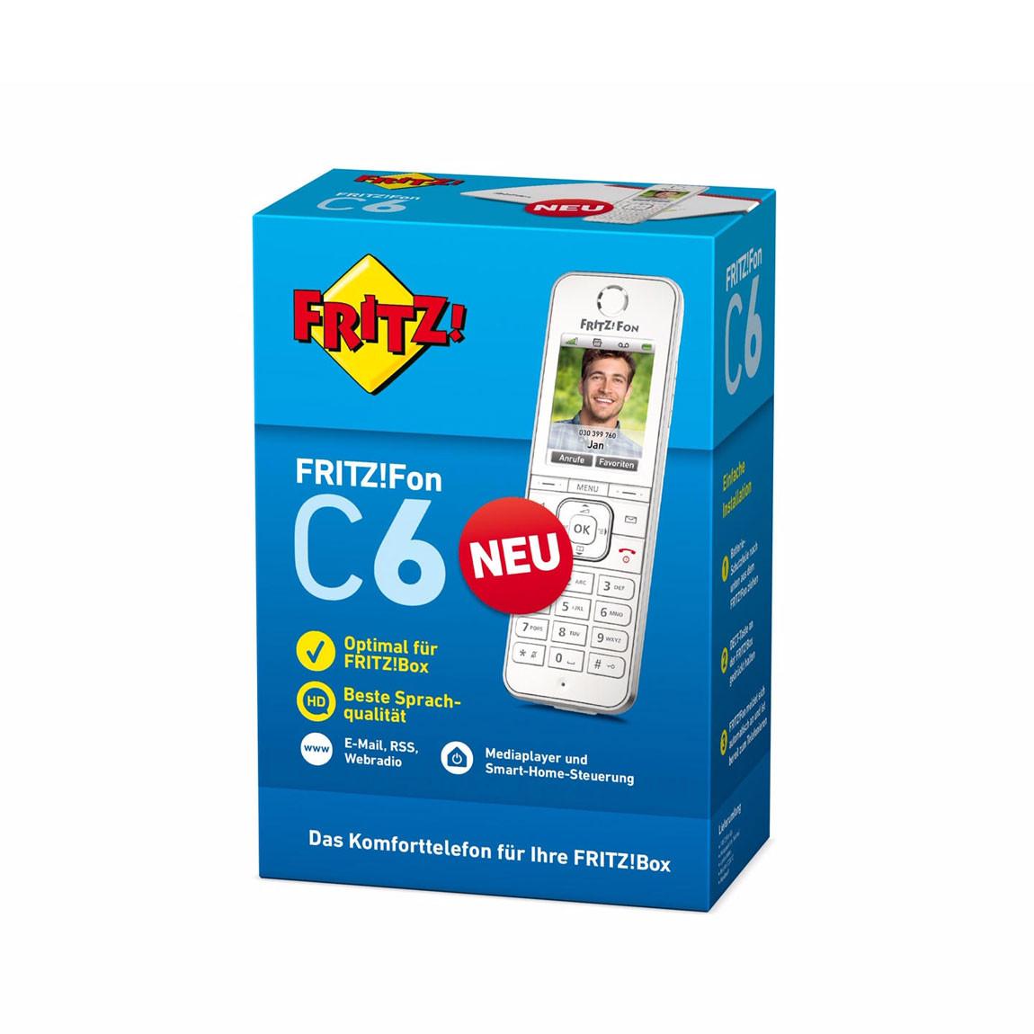 AVM FRITZ!Fon C6 - Schnurloses DECT-Telefon - Weiß Verpackung
