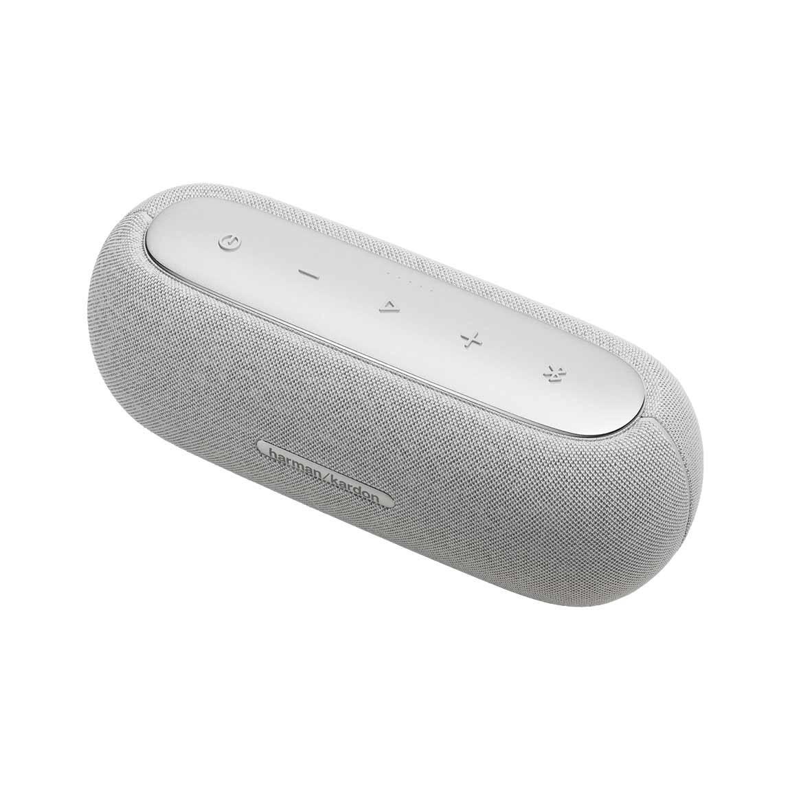 Harman Kardon Luna - Tragbarer Bluetooth Lautsprecher - Weiß_schräg_2