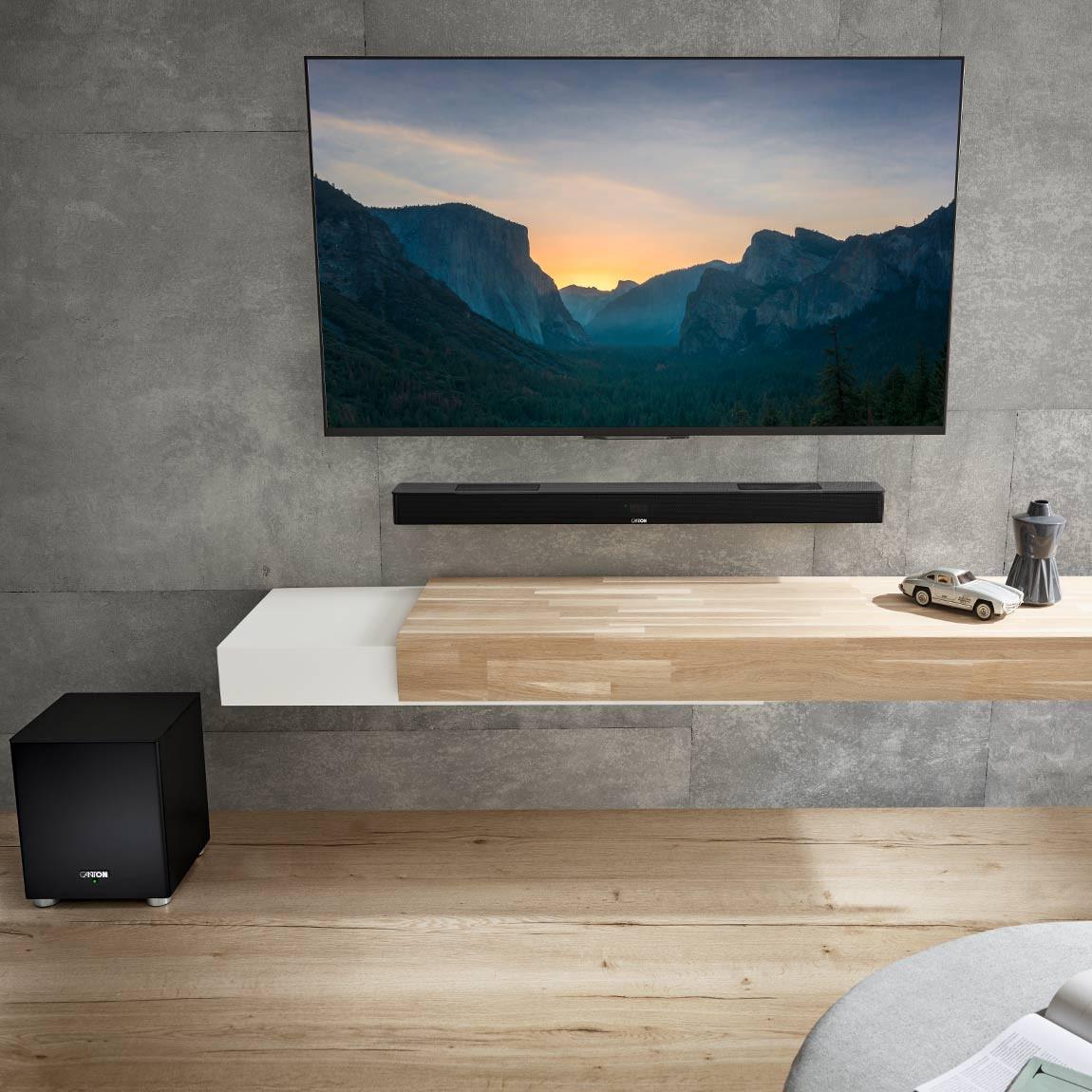 Canton Smart Soundbar 10 unter TV an Wand
